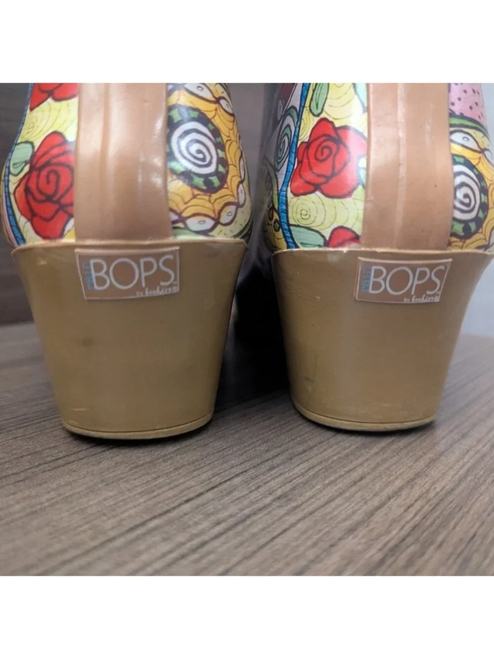 Rain Bops By Beehive Colourful mosaic funky Cowboy Boot Rain Boots USA 8